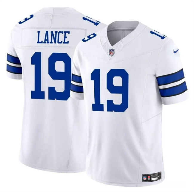 Youth Dallas Cowboys #19 Trey Lance White 2023 F.U.S.E Vapor Untouchable Limited Stitched Football Jersey